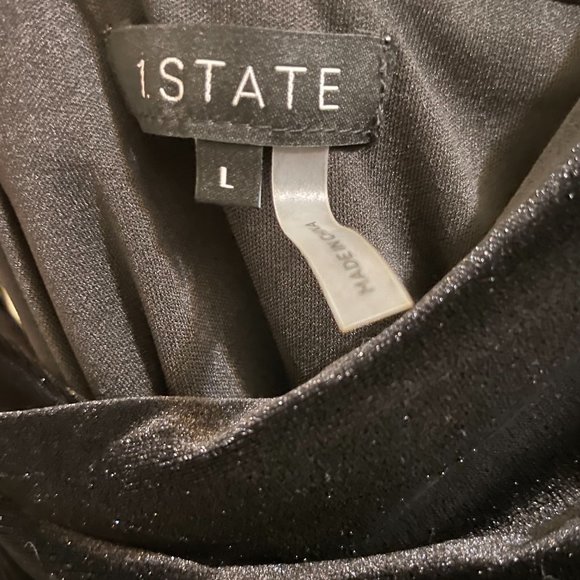 1.State Womens Black Velvet Dressy Midi Slip Dress Size Large NWT - Picture 6 of 7